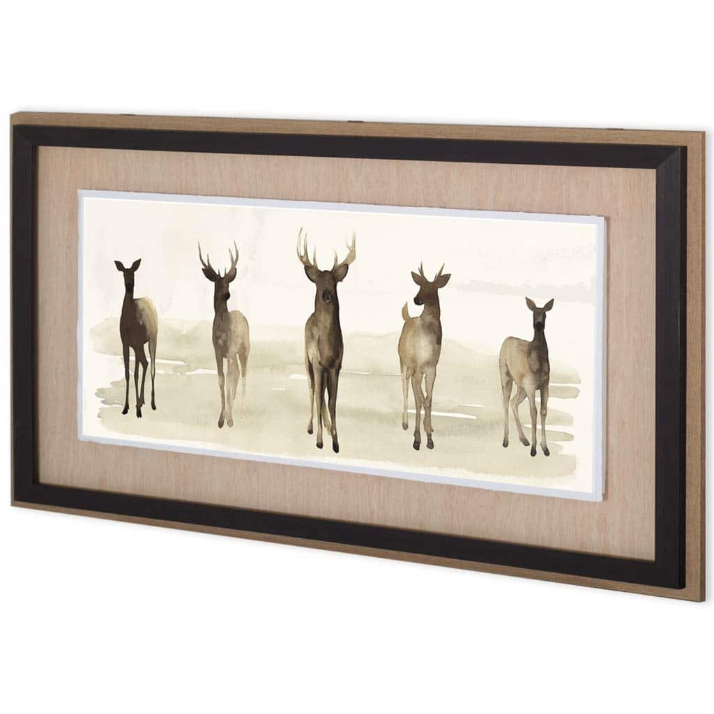Deer Line I Framed Art Print