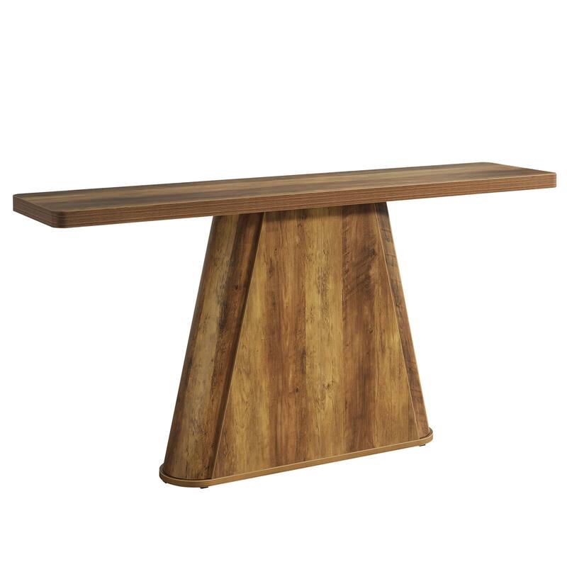 63" Farmhouse Wooden Console Sofa Table for Entryway Hallway - 63" L x 13.8" W x 31.9" H