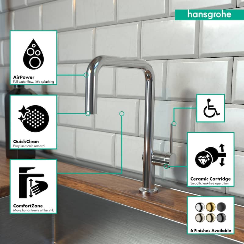 Hansgrohe Talis N 1.75 GPM 1-Spray Kitchen Faucet U-Style Spout -