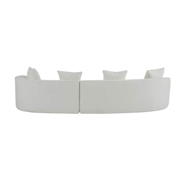 Christopher Knight Home - Linda Fabric Curved Sectional Sofa