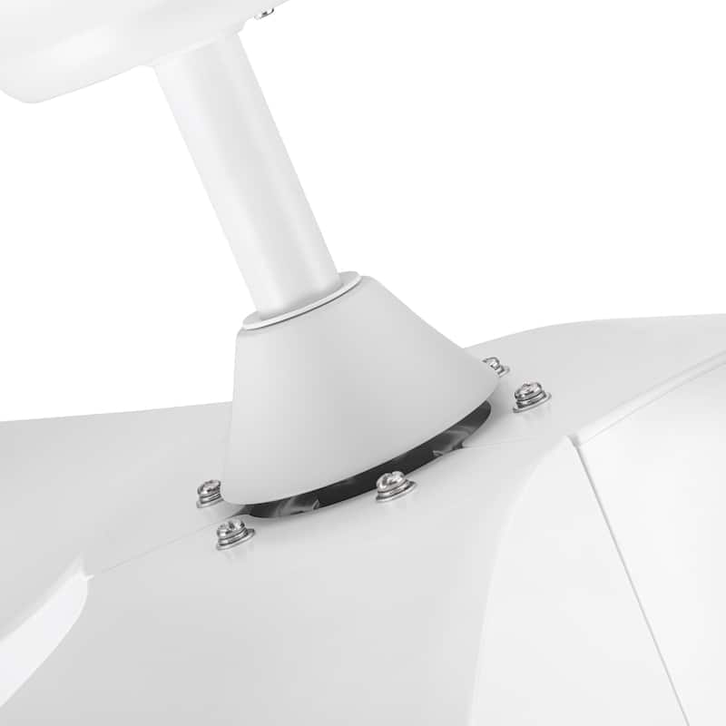 56 in. Matte White Indoor Ceiling Fan with Integrated LED Light Kit and Remote Control - 56 INCHES