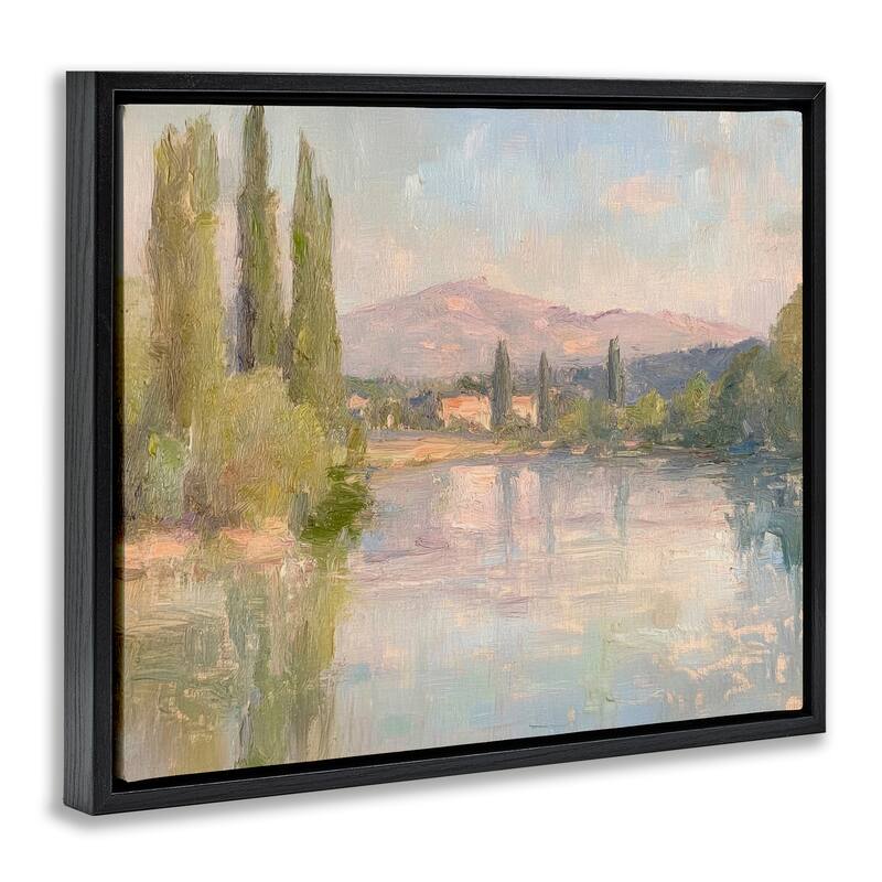 Stupell Place By The Lake Framed Floater Canvas Wall Art Design By Petal Prints Design