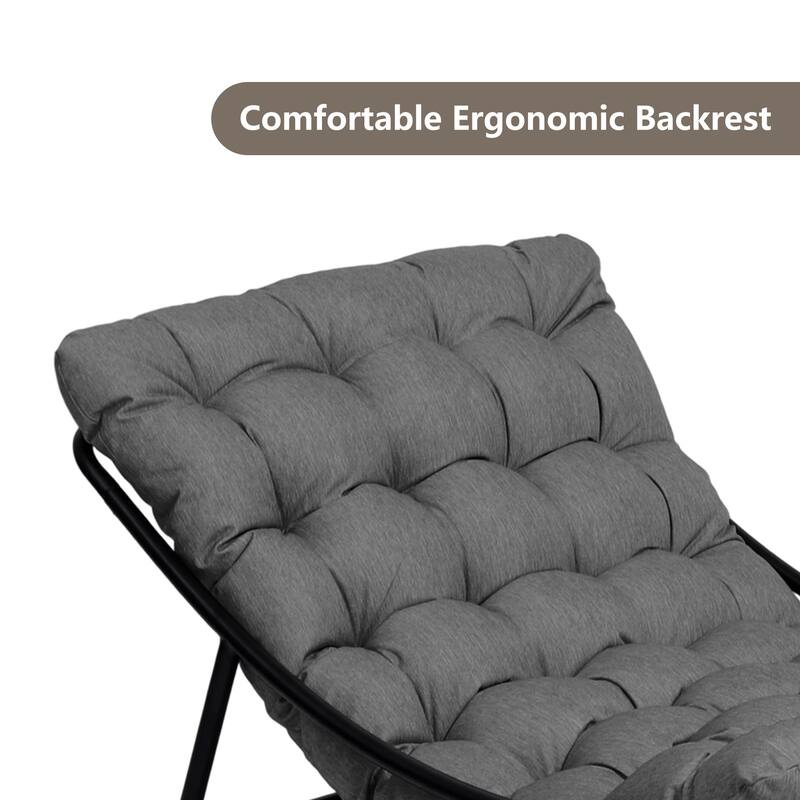 Modern Indoor Outdoor Rocking Chair with Cushion