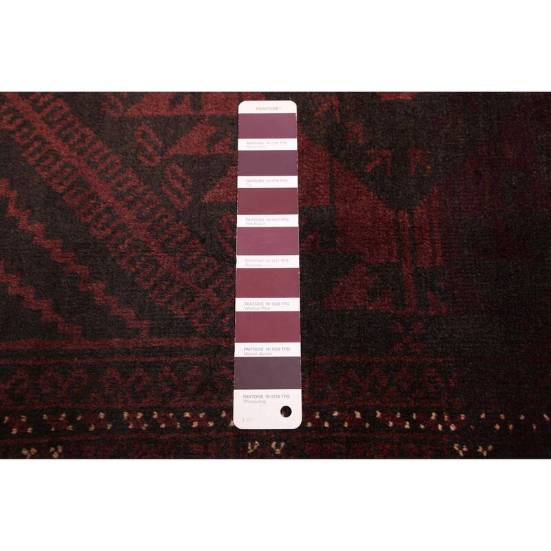 ECARPETGALLERY Hand-knotted Teimani Dark Burgundy Wool Rug - 3'11 x 6'3