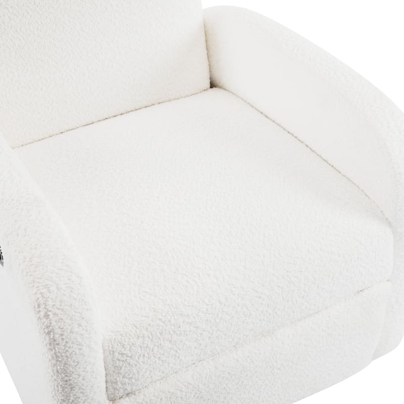 Manual Swivel Recliner Chair for Adults, Glider Rocking Chair for Nursery, Comfortable Nursery Recliner