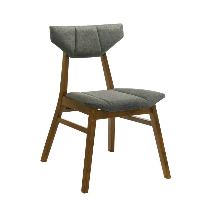 Amaris Upholstered Dining Chair in Walnut Finish - Set of 4