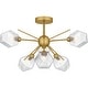 preview thumbnail 4 of 6, Salvador 6-Light Brushed Gold Semi-Flush Mount