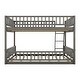 preview thumbnail 23 of 24, Full XL over Queen Bunk Bed with Ladder and Guardrails Convertible Wooden Bunk Bed Frame for Kids Teens, No Box Spring Needed
