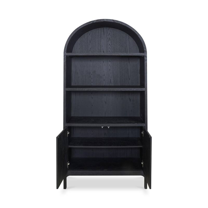 Aurelle Home Arched Bookshelf Display Cabinet