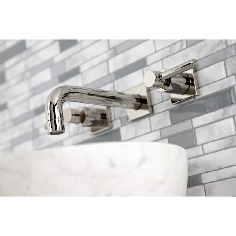 Kingston Brass Concord Two-Handle 3-Hole Wall Mount Bathroom Faucet