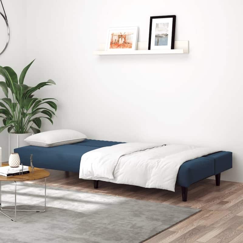 vidaXL 2-Seater Sofa Bed multicolor Velvet - 78.7" x 33.3" x 27.2"