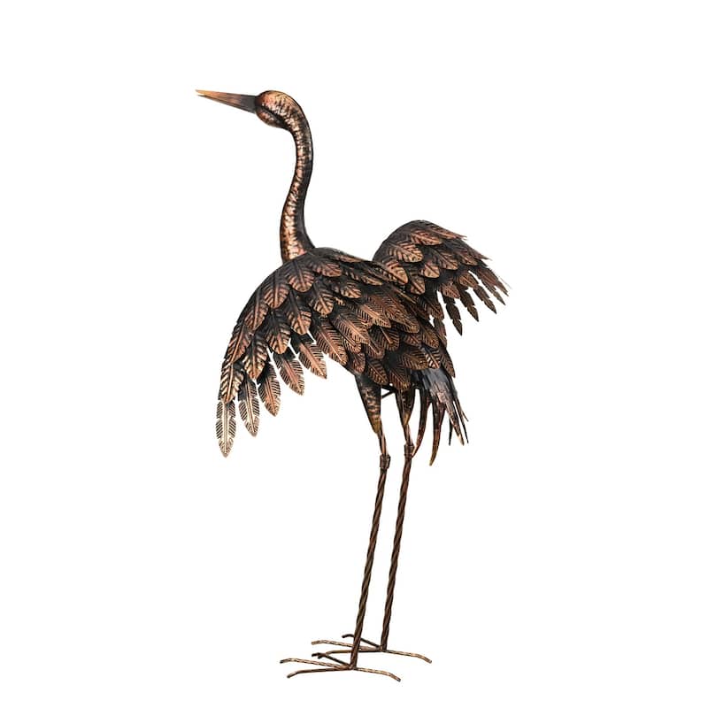 Bronze Crane 28" - Wings Out