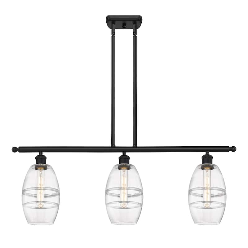 Innovations Lighting 516-3I-9-36 Vaz Linear Vaz 3 Light 36" Wide - Matte Black / Clear