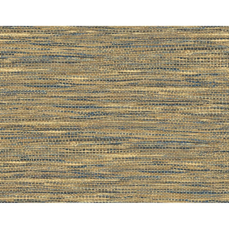 Seabrook Designs Rina Unpasted Wallpaper - 27 in. W x 27 ft. L - Honey & Navy