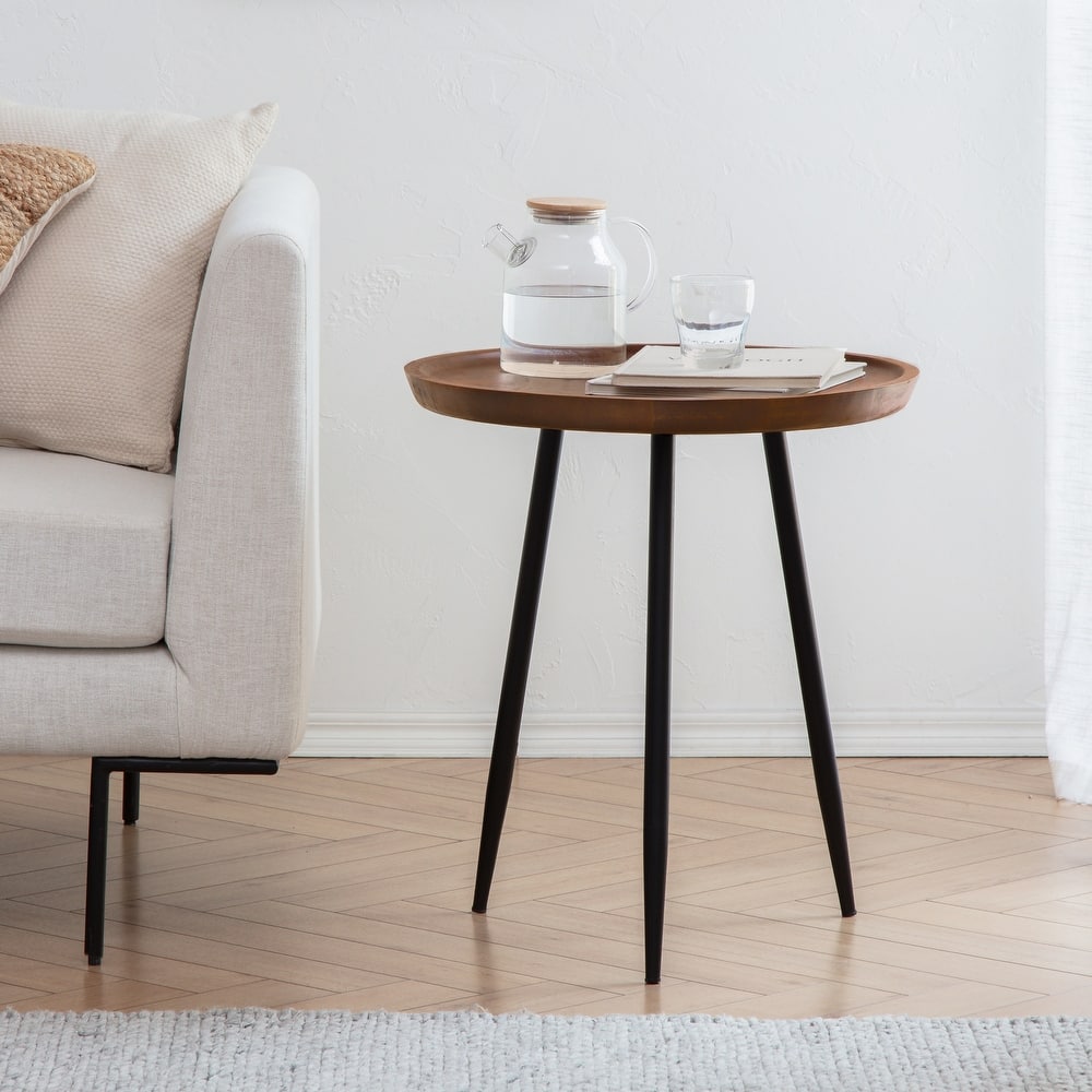 MH London Chervey Natural Mango Wood Living Room End Table