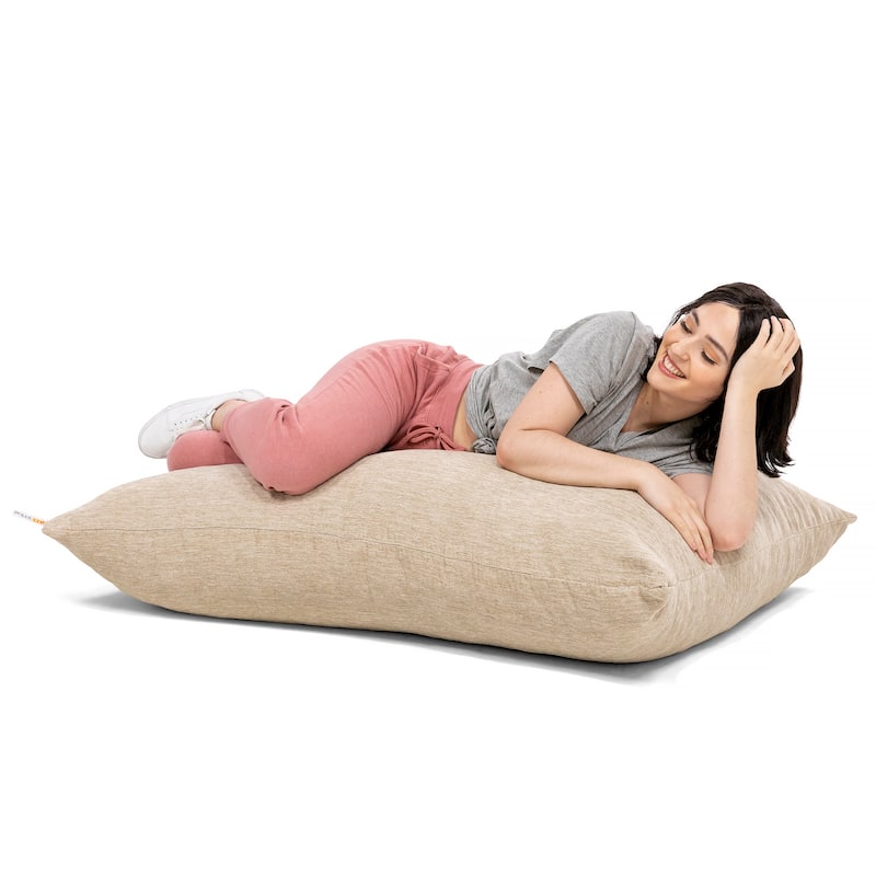 Jaxx 3.5-foot Chenille Floor Pillow Bean Bag Lounger