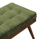 preview thumbnail 5 of 9, Poly & Bark Luca Fabric Bench - Tufted Seat with Solid Wood Legs