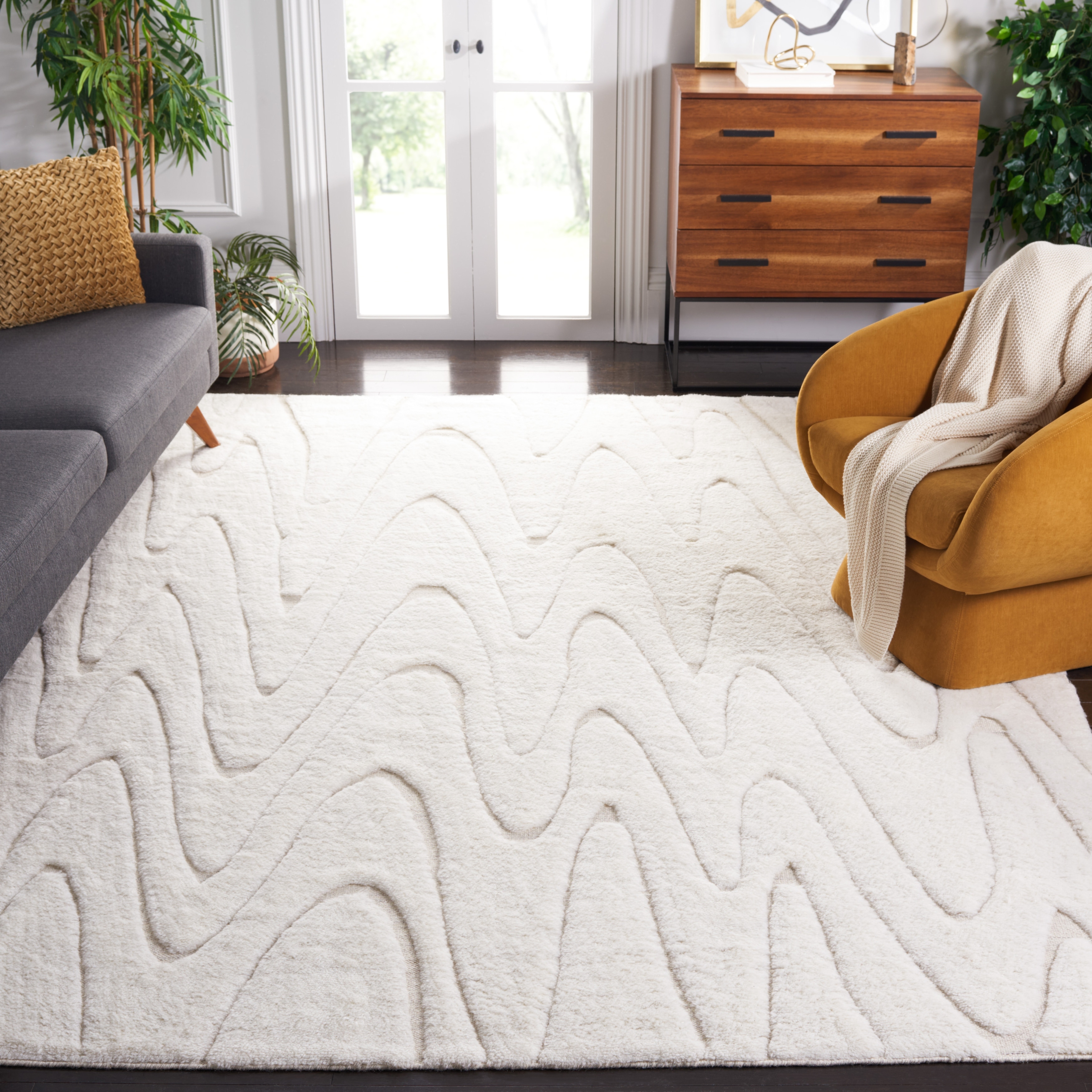 SAFAVIEH Handmade Manhattan Alberdine Modern Wool Rug