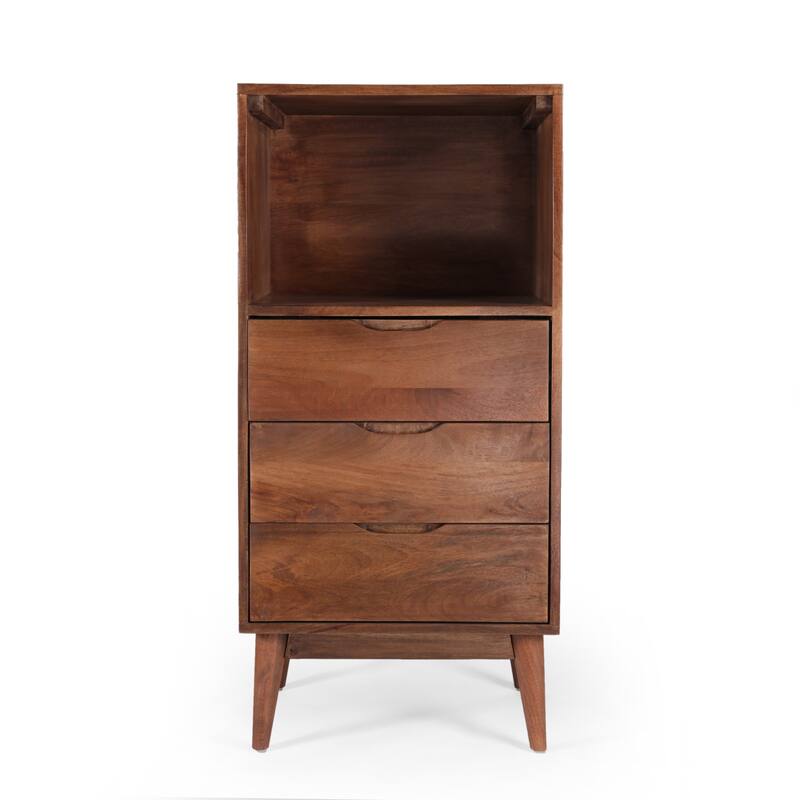 Rabun Indoor Mango Wood Handcrafted 3 Drawer Chest by Christopher Knight Home
