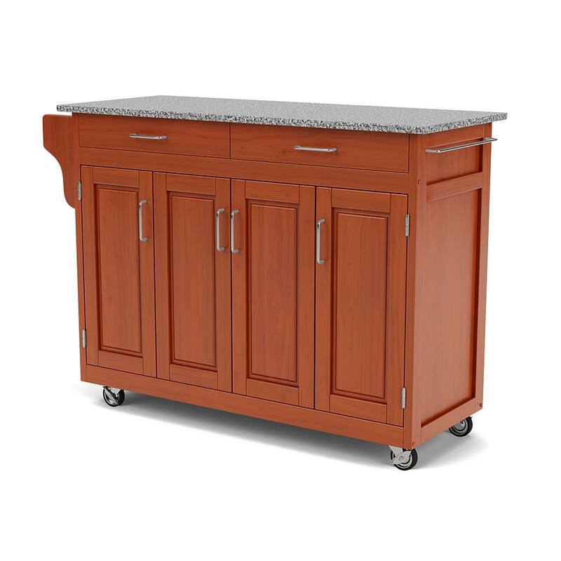 Homestyles Create-A-Cart Brown Wood Kitchen Cart - 49" x 18" x 35"