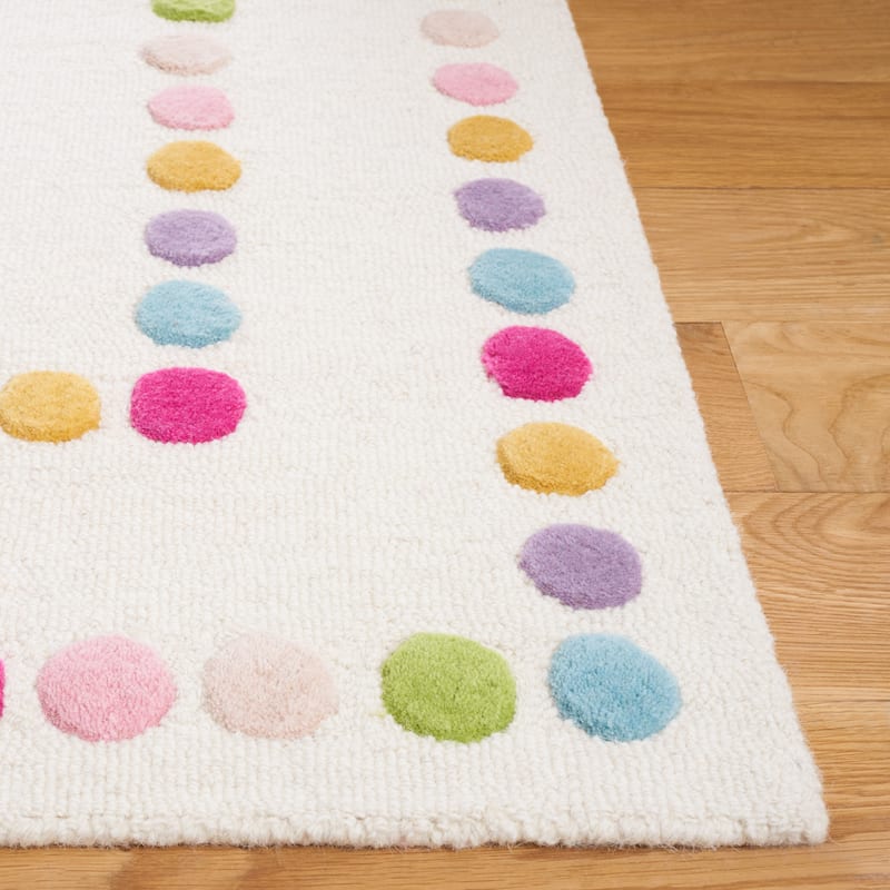 SAFAVIEH Handmade Kids Diva Dots Wool Rug