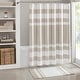 preview thumbnail 1 of 58, Casual Cotton Reversible Bath Rug Soft Shag Rug Washable Rug Taupe Stripe - 1'6'' x 2'5'' - Rectangle