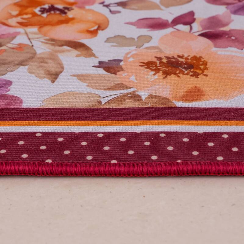 Cucina Flora 3PC Kitchen Rug Set - 3-Piece Set