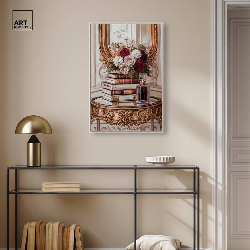 Lovely Mirror Glam Books Canvas by Art Remedy