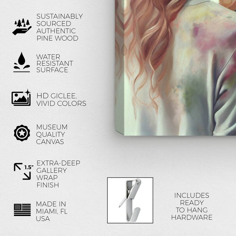 Wynwood Studio Fashion and Glam Eloise Green and Mint Green Traditional Wall Art Canvas Print