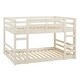 preview thumbnail 1 of 4, Classic Solid Wood Stackable Twin over Twin Bunk Bed Frame White