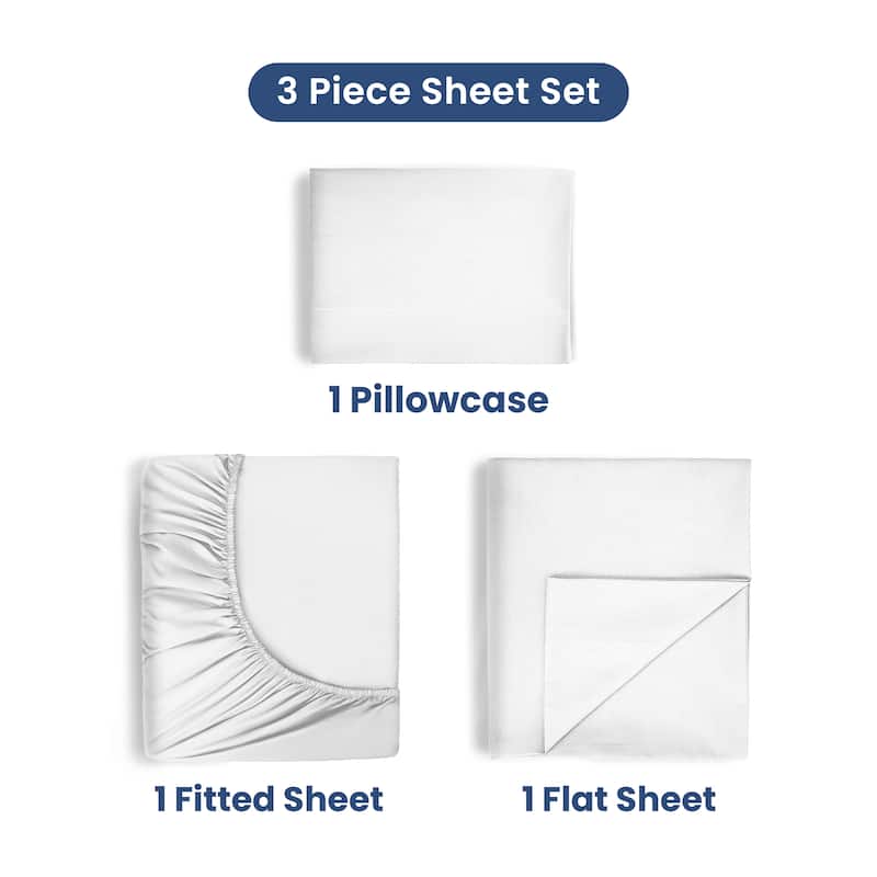 Martex 400 Thread Count Solid Sateen Cotton Sheet Set