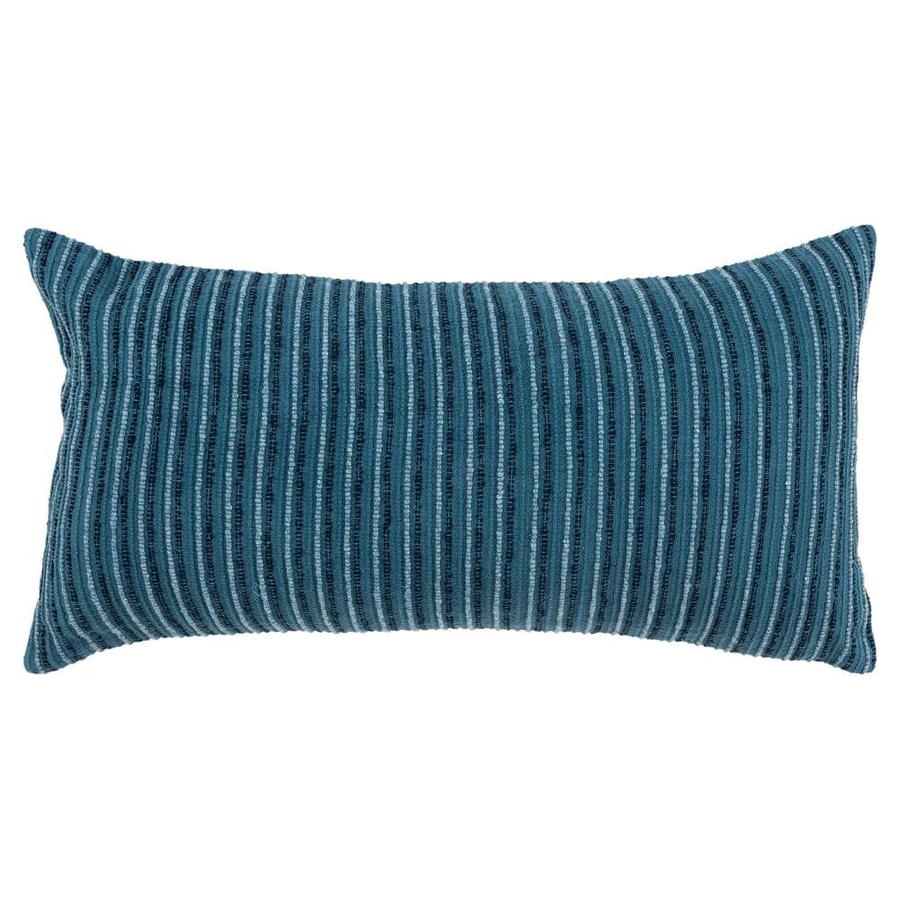 Rizzy Home Tonal Stripe Textured Solid Throw Pillow