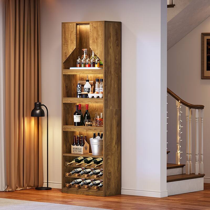86.6" Tall Wine Bar Cabinet