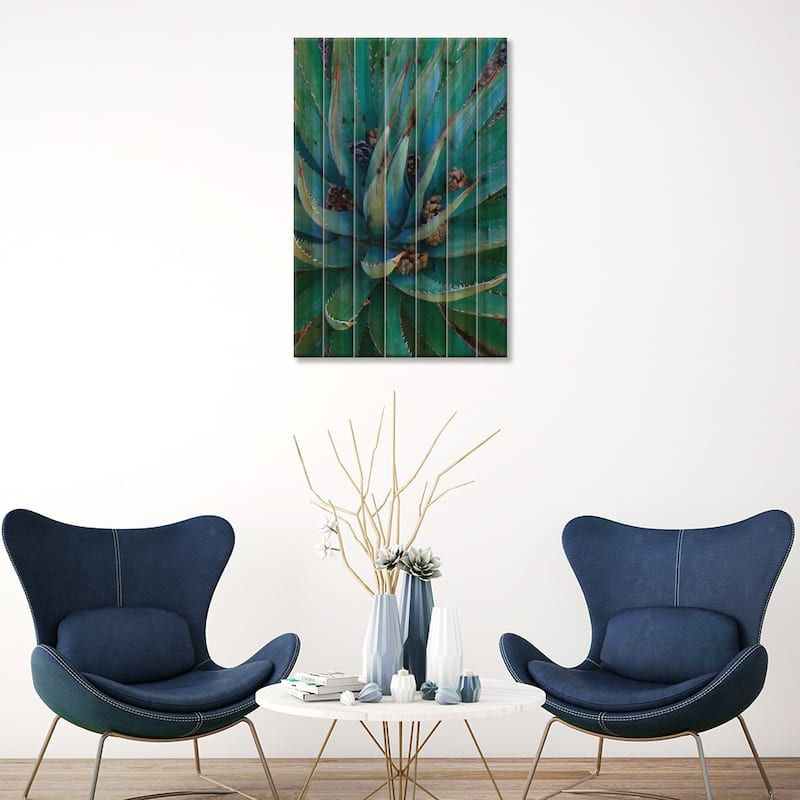Agave Plants With Pine Cones, North America Print On Wood by Tim Fitzharris - Multi-Color