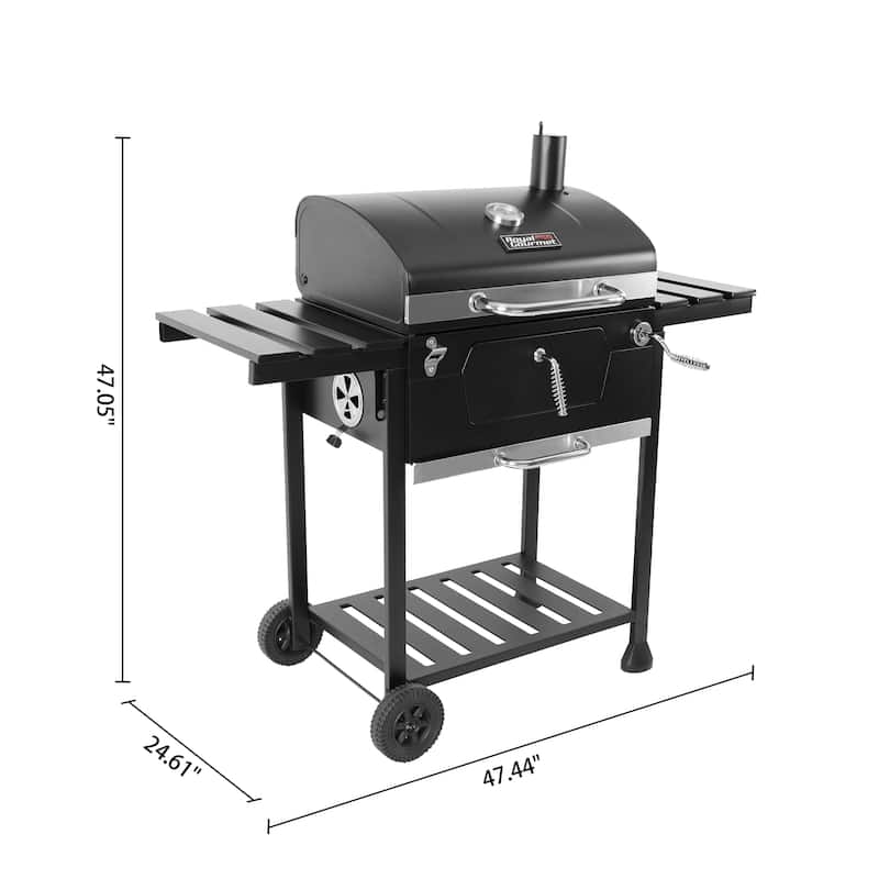 Royal Gourmet 24-inch Charcoal BBQ Grill, Black