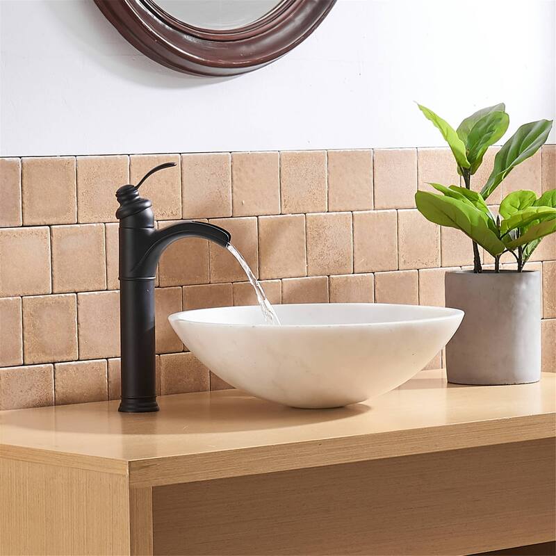 Waterfall Bathroom Vessel Faucet With Drain Assembly Single Handle Bathroom Vessel Sink Faucets One Hole Modern High Basin Taps
