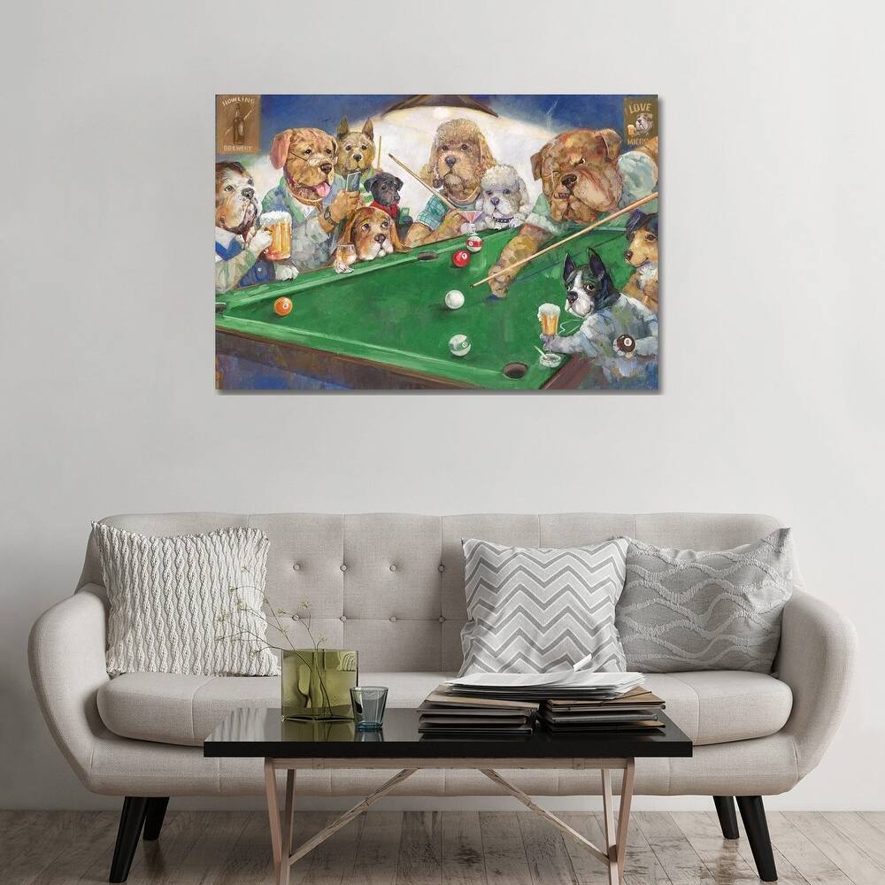 iCanvas "Pool Dogs" by Ruane Manning Canvas Print