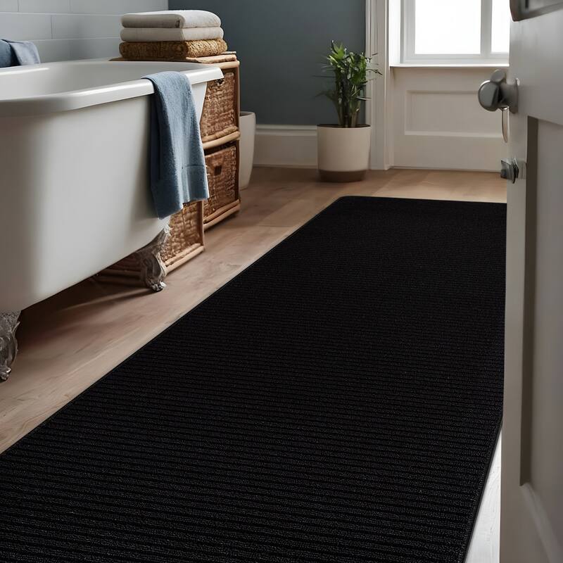 Beverly Rug Solid Color Non-Slip Rubber Back Washable Indoor Area Rug