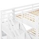 preview thumbnail 5 of 10, Contemporary Design Twin over Full L-Shaped Bunk Bed With 3 Drawers, Ladder and Staircase, Maximized space, White