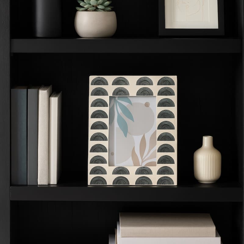 Resin Wood Decorative Arches Photo Frame - Black