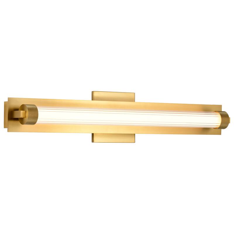 Larissa 24 Inch LED Vanity 3000K CCT Vintage Brass Finish Opaque Glass - Vintage Brass