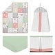 preview thumbnail 2 of 4, Sweet Jojo Designs Coral and Mint Woodsy Collection 4-piece Bumperless Crib Bedding Set