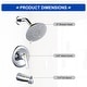preview thumbnail 13 of 30, WOWOW Single Handle 5-Spray Round Shower Faucet with Tub Spout