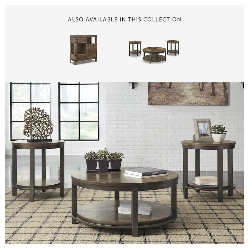 Roybeck Accent Cabinet - Casual - Bronze Hardware - Light Brown