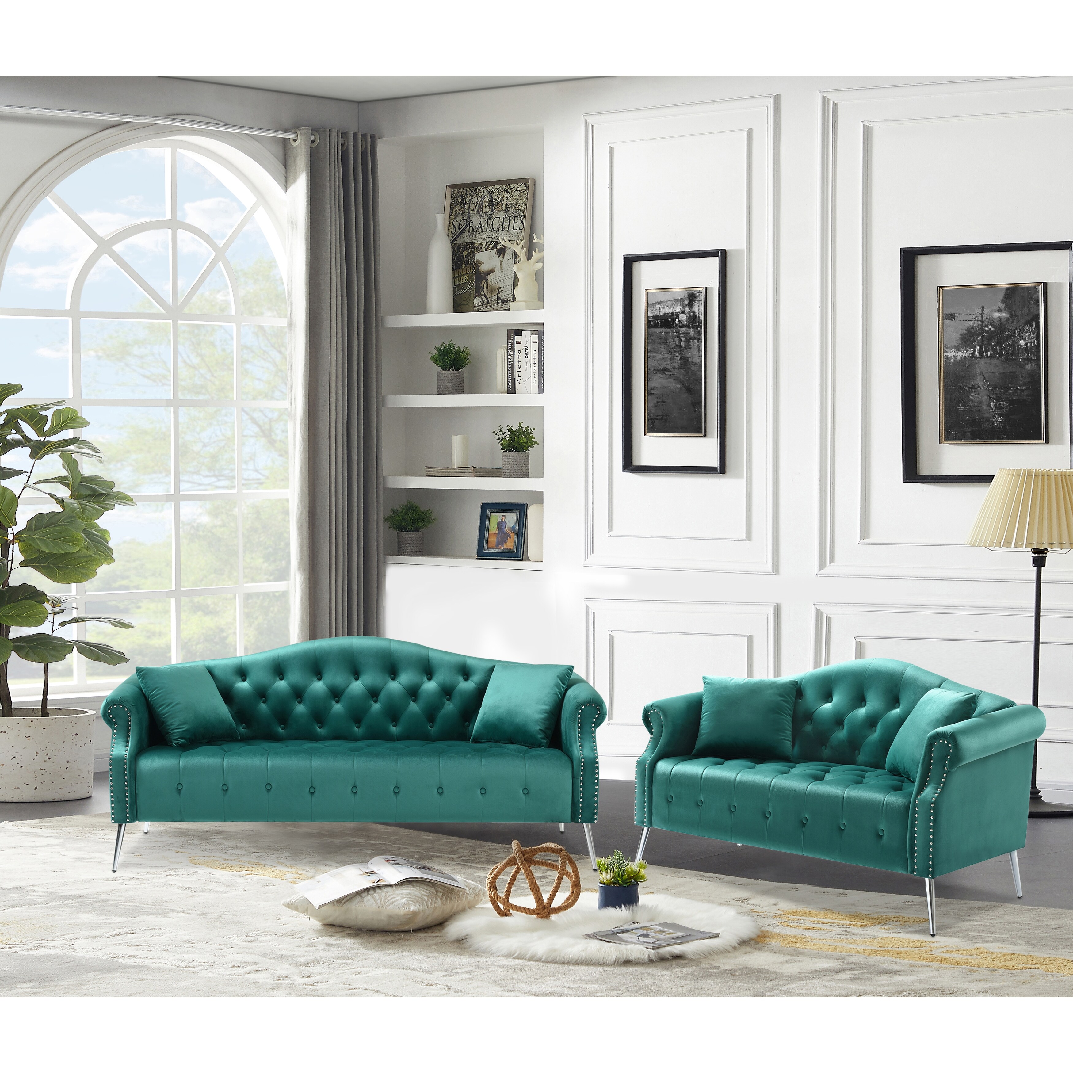Velvet-Chesterfield-Sofa-Set-