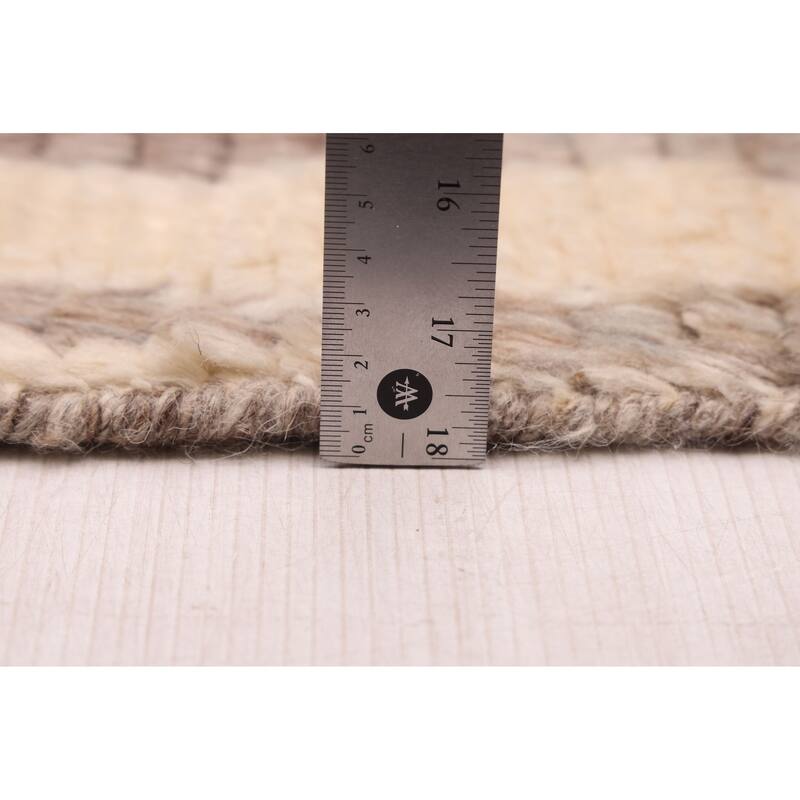 ECARPETGALLERY Hand-knotted Looma Cream, Grey Wool Rug - 8'3 x 10'0