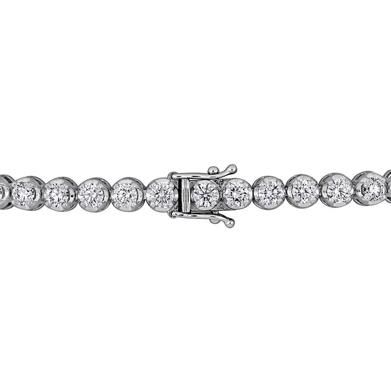 Miadora 14k White Gold Diamond Tennis Bracelet 1 1/3 to 6 1/10ct TDW