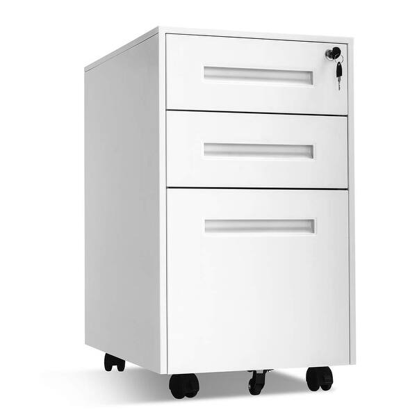 Shop Superday 3 Drawer Rolling Metal Locking File Cabinet B Overstock 29338449