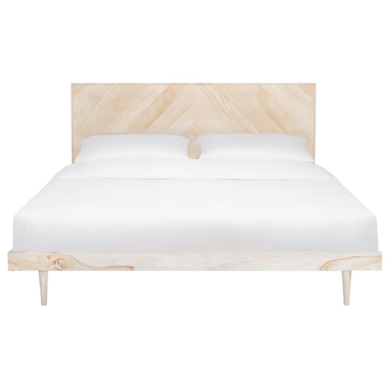 SAFAVIEH Couture Maci Bryn Wood Herringbone Bed