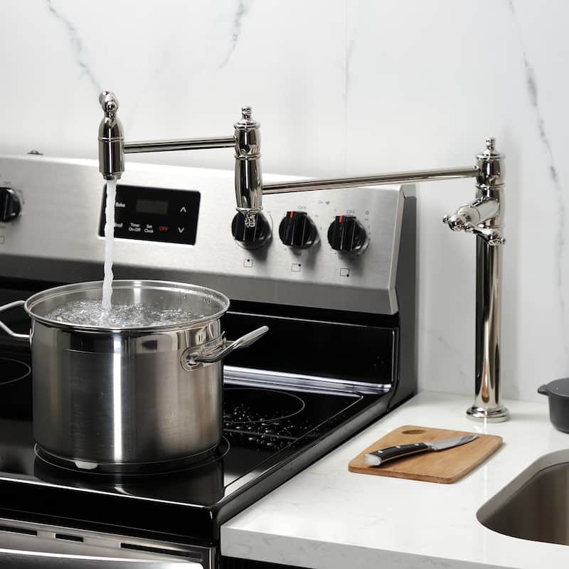 Kingston Brass Restoration Two-Handle 1-Hole Deck Mount Pot Filler Faucet